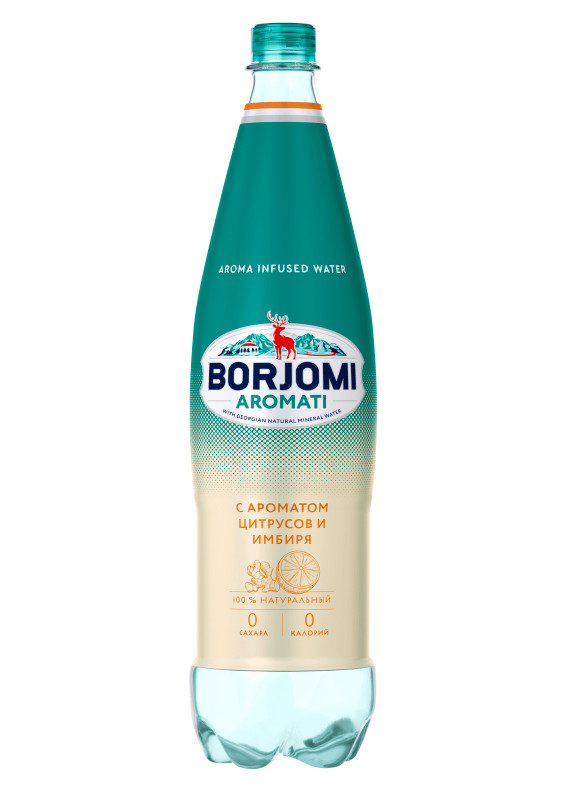 Изображение товара Напиток газированный Borjomi Aromati цитрус-имбирь, 1л