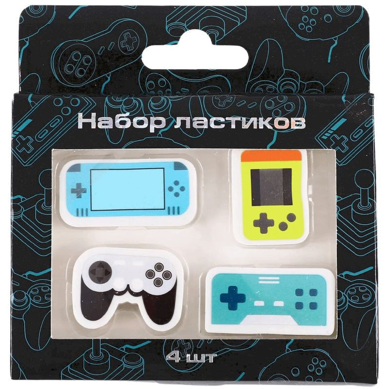 Изображение товара Набор ластиков Гейминг 4 шт для чистки контроллеров и клавиатур