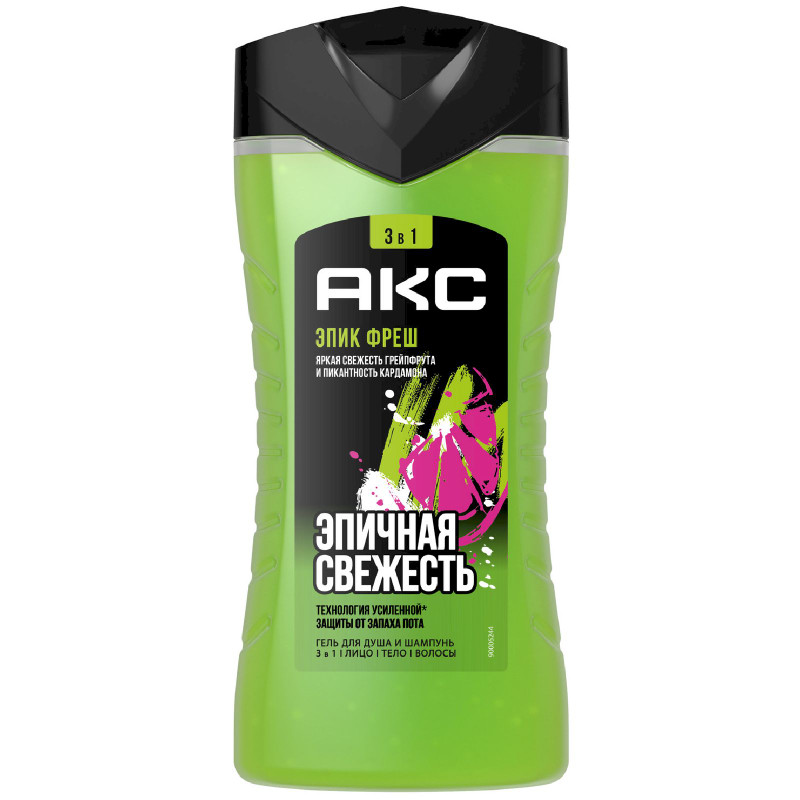 Изображение товара Гель для душа АКС 3в1 Epic Fresh, 250мл