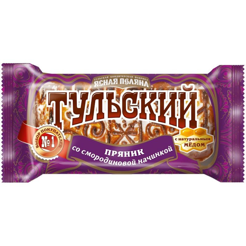 Изображение товара Пряник Ясная Поляна Тульский смородина 130 г натуральный сладкий десерт