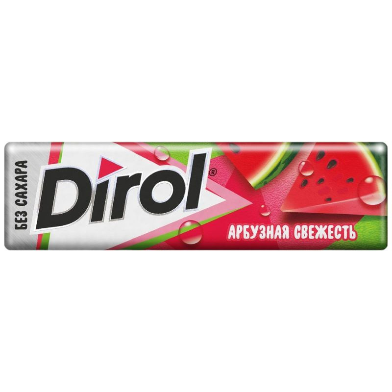 Изображение товара Жевательная резинка Dirol Арбузная свежесть без сахара 13.6г ягоды форма подушечки