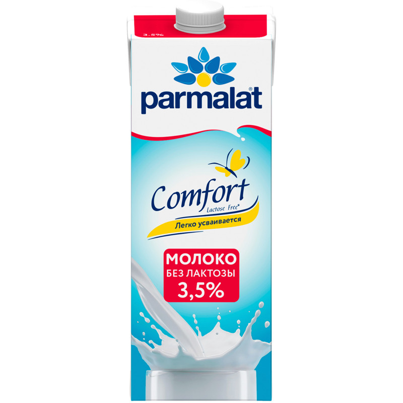 Изображение товара Молоко Parmalat Comfort ультрапастеризованное безлактозное 3.5%, 1л