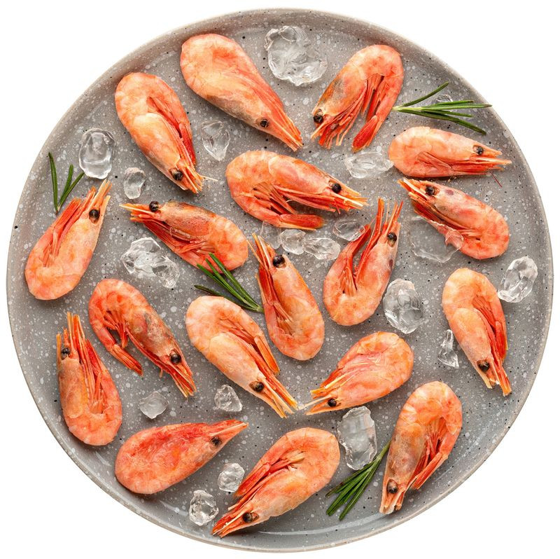 Изображение товара Креветки северные неразделанные варено-мороженые 1 кг Тендер