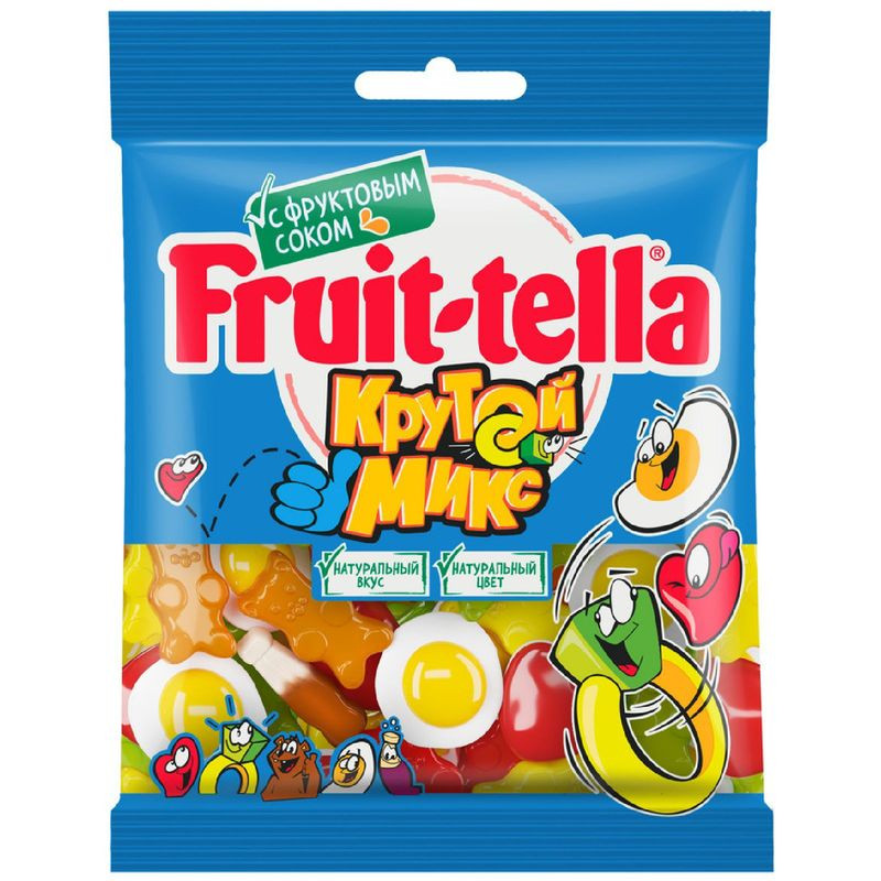 Изображение товара Мармелад Fruittella Крутой микс жевательный 70 г натуральное фруктовое лакомство