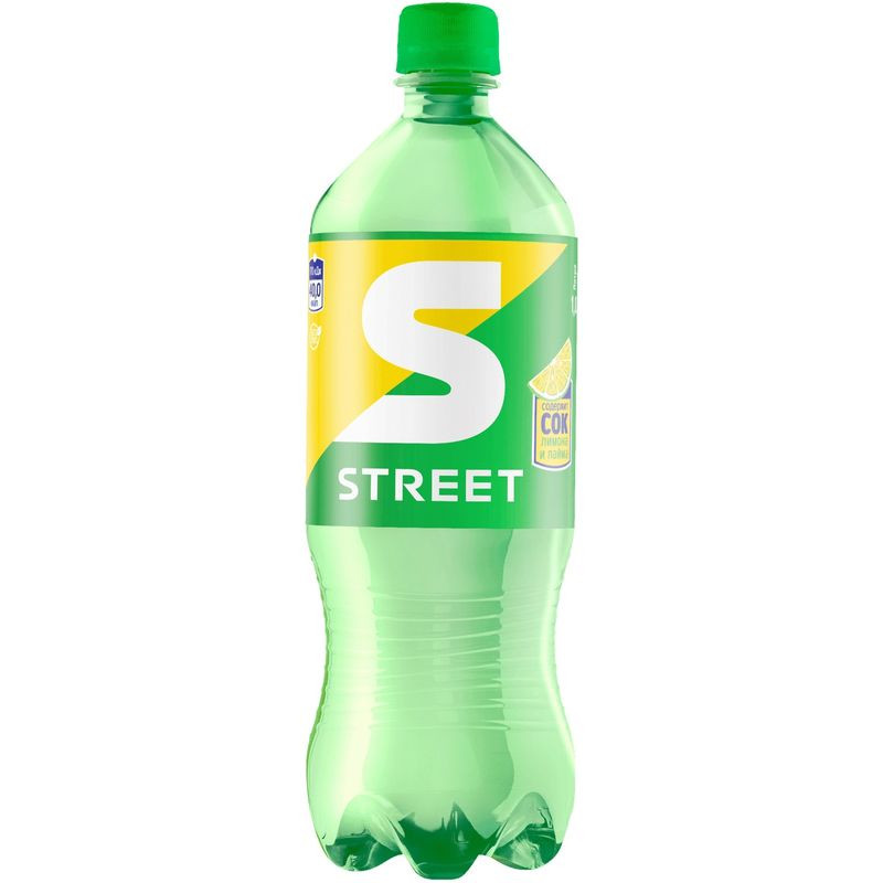 Изображение товара Газированный напиток Street 1л лимон лайм натуральный вкус низкое содержание калорий