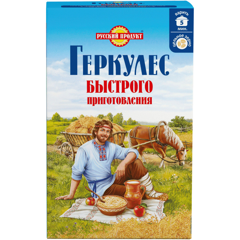 Изображение товара Хлопья овсяные Русский Продукт Геркулес быстрого приготовления, 420г