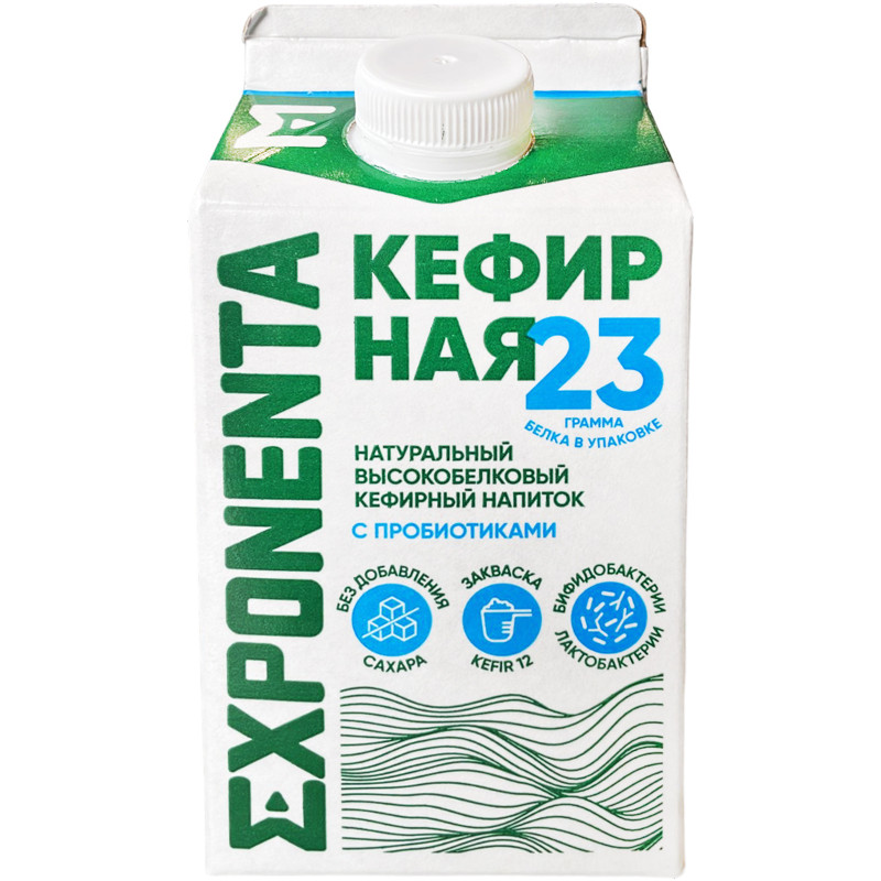 Изображение товара Напиток кефирный Exponenta обезжиренный высокобелковый, 450г