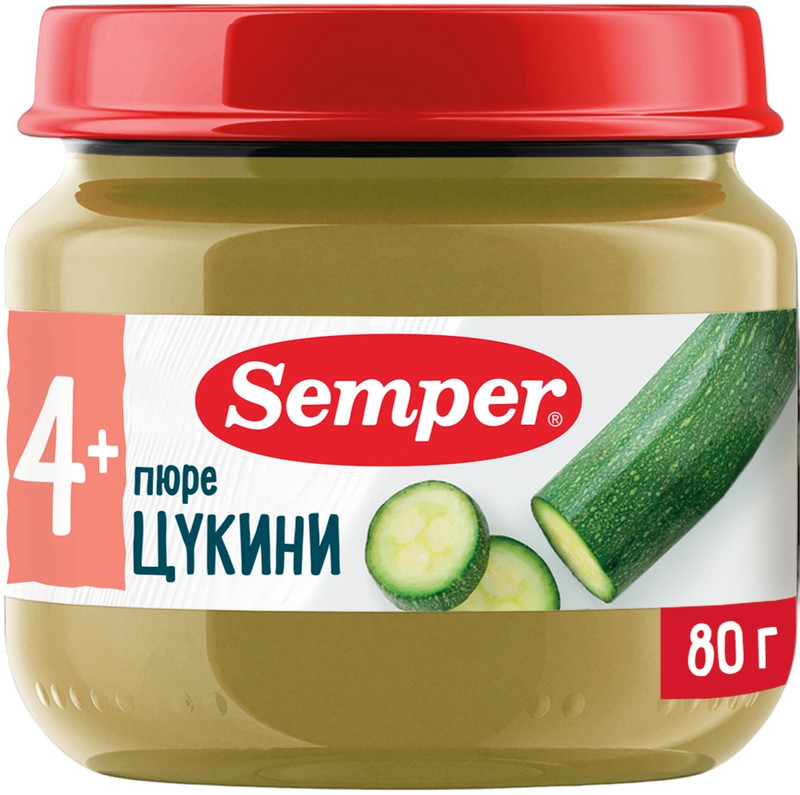 Изображение товара Пюре Semper из цукини с 4 месяцев, 80г
