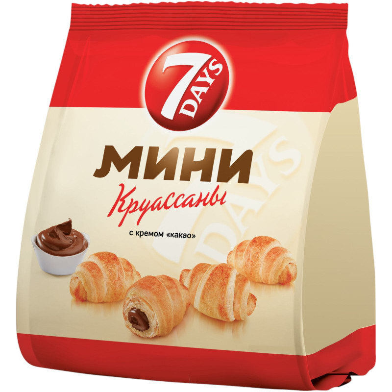 Изображение товара Круассаны 7Days мини с кремом Какао, 265г