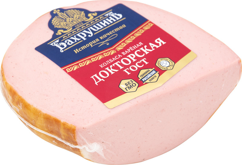 Изображение товара Колбаса варёная Бахрушинъ Докторская 300 г натуральный состав