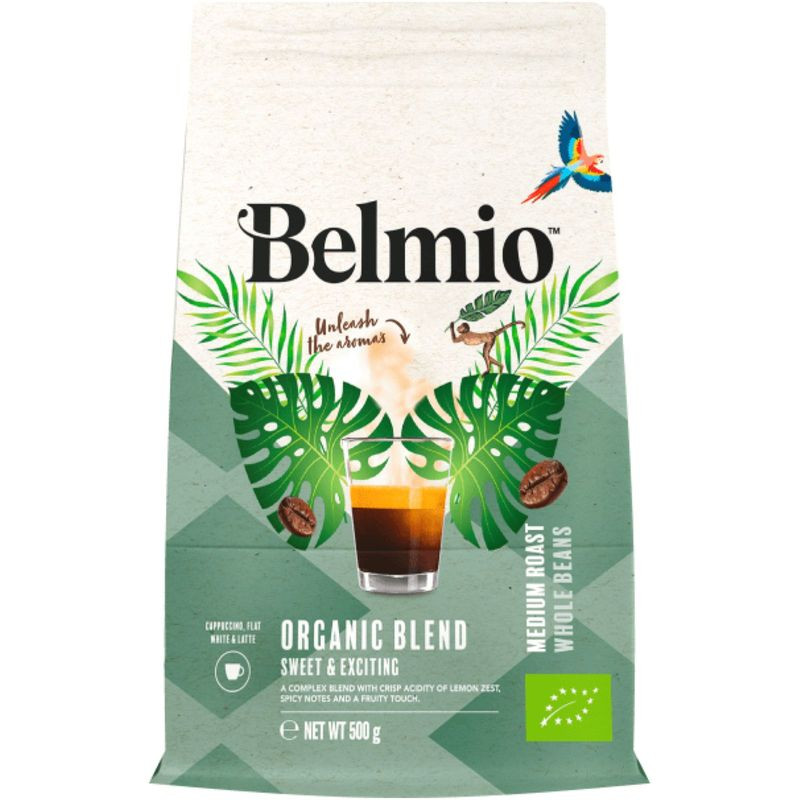 Изображение товара Кофе Belmio Organic Blend в зёрнах 500г натуральный свежий кофе Бельгия