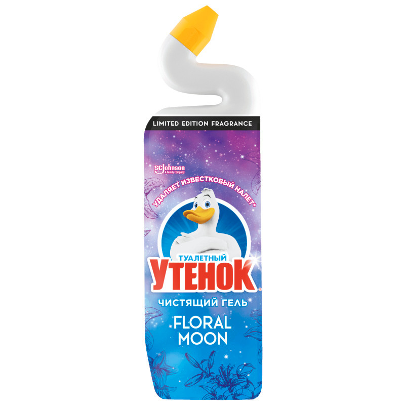 Изображение товара Чистящий гель Туалетный Утёнок Floral Moon для унитаза, 800мл