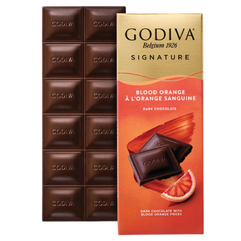 Изображение товара Шоколад тёмный Godiva с красным апельсином, 90г