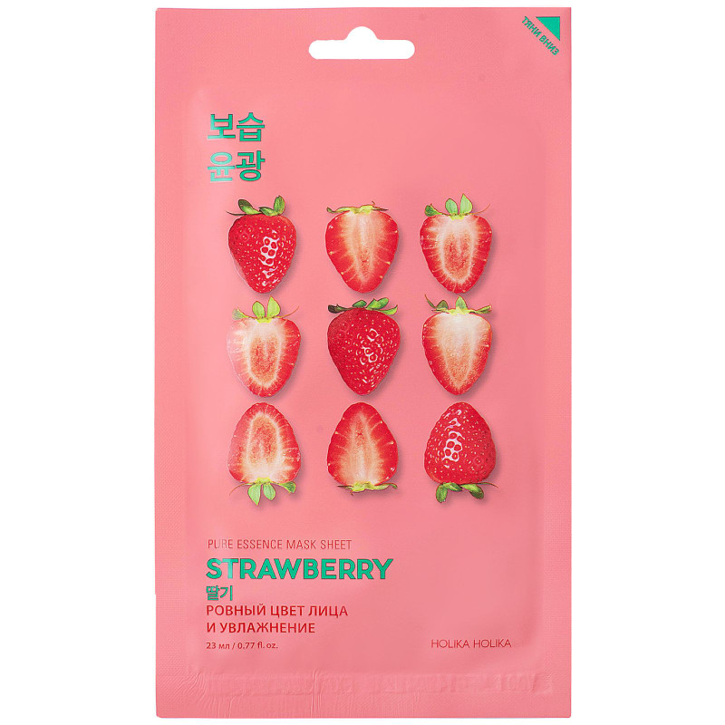 Изображение товара Маска Holika Holika Pure Essence Mask Sheet Strawberry тканевая для лица, 23мл