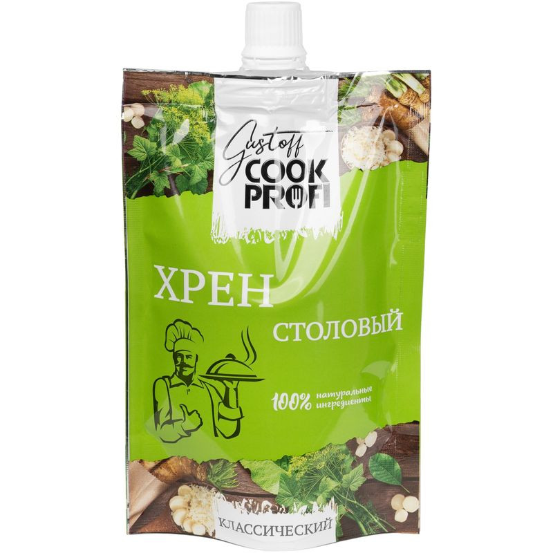Изображение товара Хрен Gustoff Cook Profi столовый острый 150г натуральный