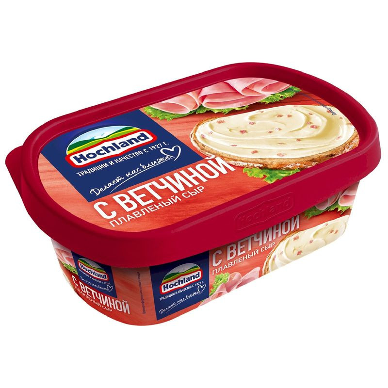Изображение товара Сыр плавленый Hochland с ветчиной 55%, 200 г