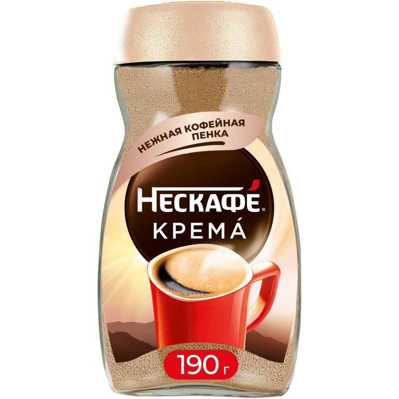 Изображение товара Насыпной растворимый кофе Nescafe Classic Crema 190г — быстрый ароматный напиток