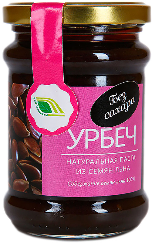 Изображение товара Паста Урбеч Биопродукты из семян льна натуральная, 280г