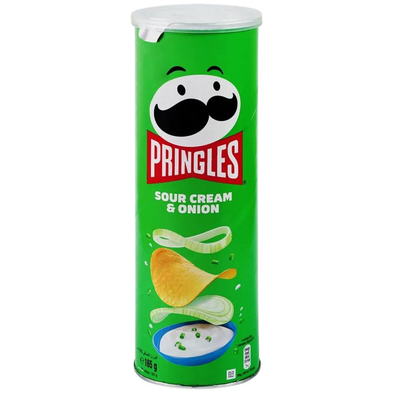 Изображение товара Чипсы Pringles картофельные со вкусом сметаны и лука 165 г Польша