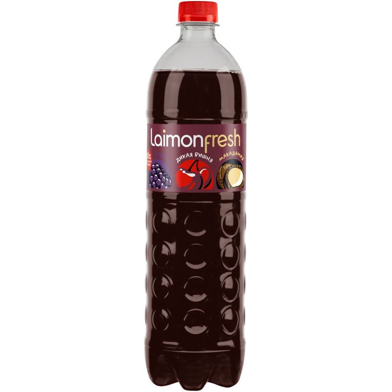 Изображение товара Газированный напиток Laimon Fresh вишня-ежевика-макадамия 1л натуральный вкус