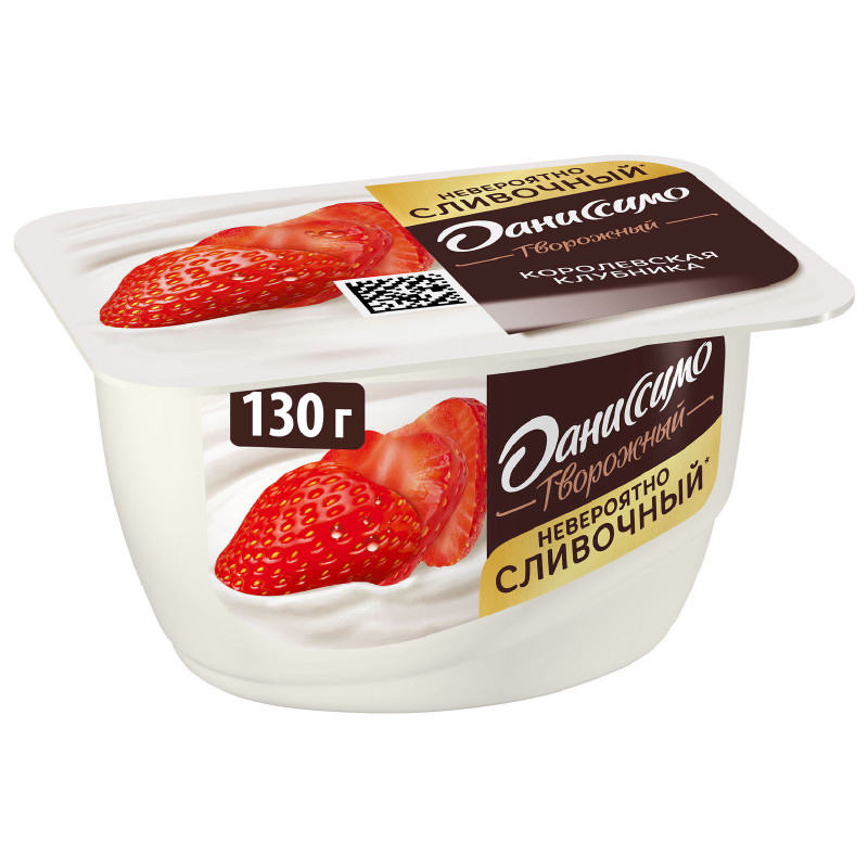 Изображение товара Продукт творожный Даниссимо королевская клубника 5.6%, 130г