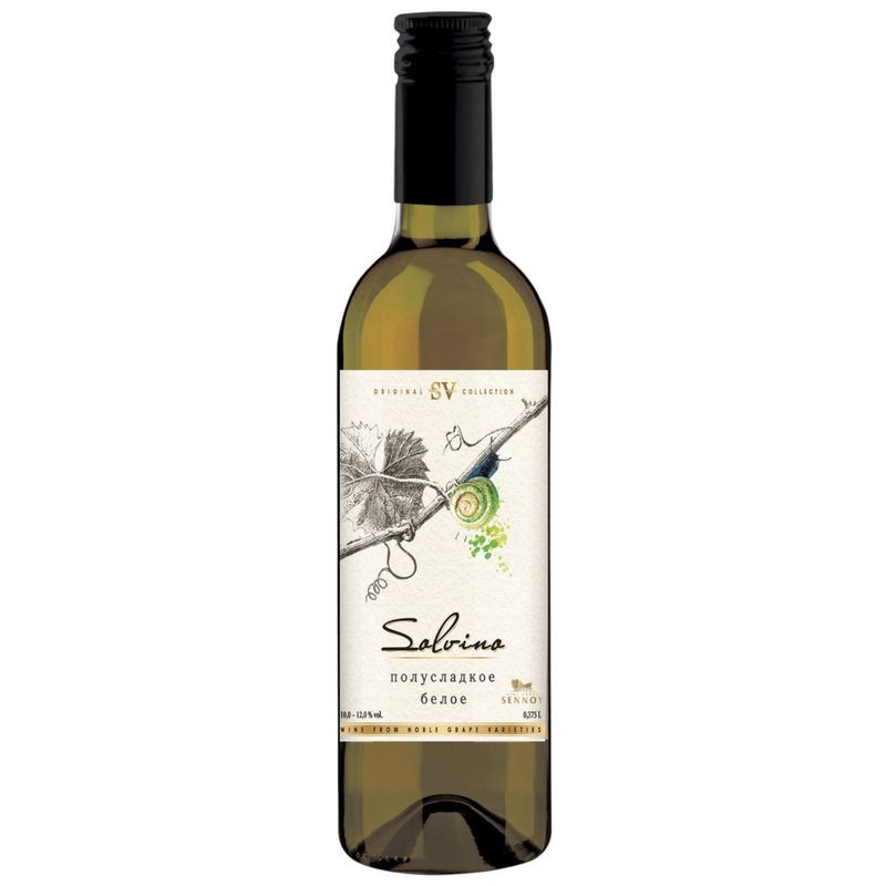 Изображение товара Вино Solvino белое полусладкое 375 мл 10-12% Россия