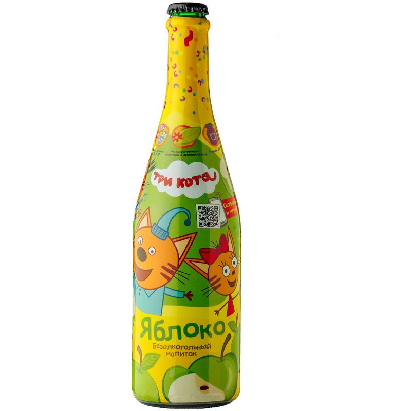Изображение товара Газированный напиток Ми-Ми-Мишки Яблоко с соком 750 мл натуральный фруктовый вкус