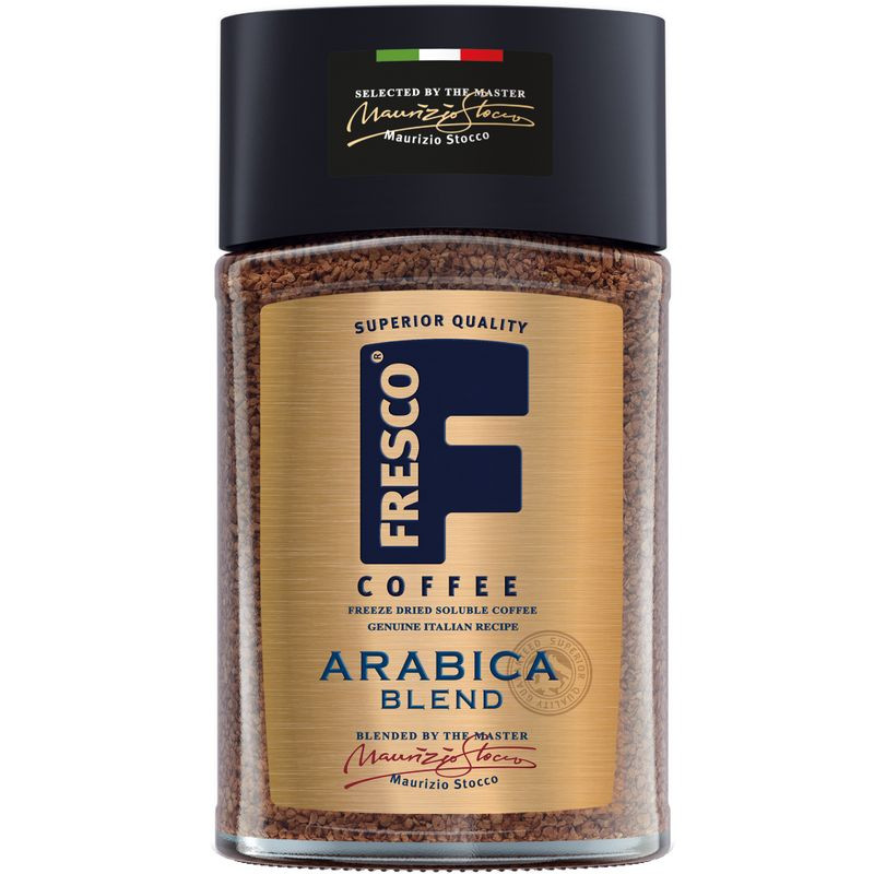 Изображение товара Кофе растворимый Fresco Arabica Blend 190г качество и аромат Россия