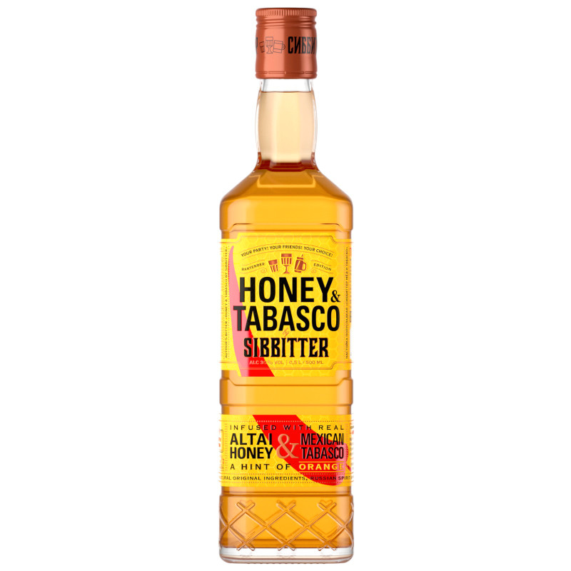 Изображение товара Настойка Sibbitter honey&tabasco полусладкая 30%, 500мл