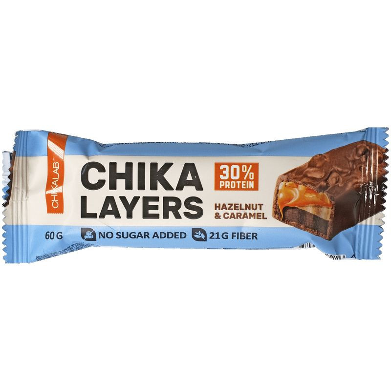 Изображение товара Батончик Chikalab лесной орех с карамелью глазированный 60г Россия