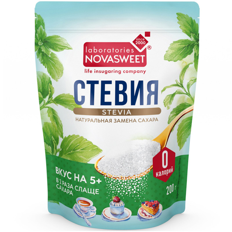 Изображение товара Подсластитель Novasweet Стевия, 200г