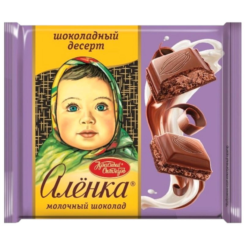 Изображение товара Молочный шоколад Алёнка Шоколадный Десерт с начинкой 67г вкусное лакомство для любого случая