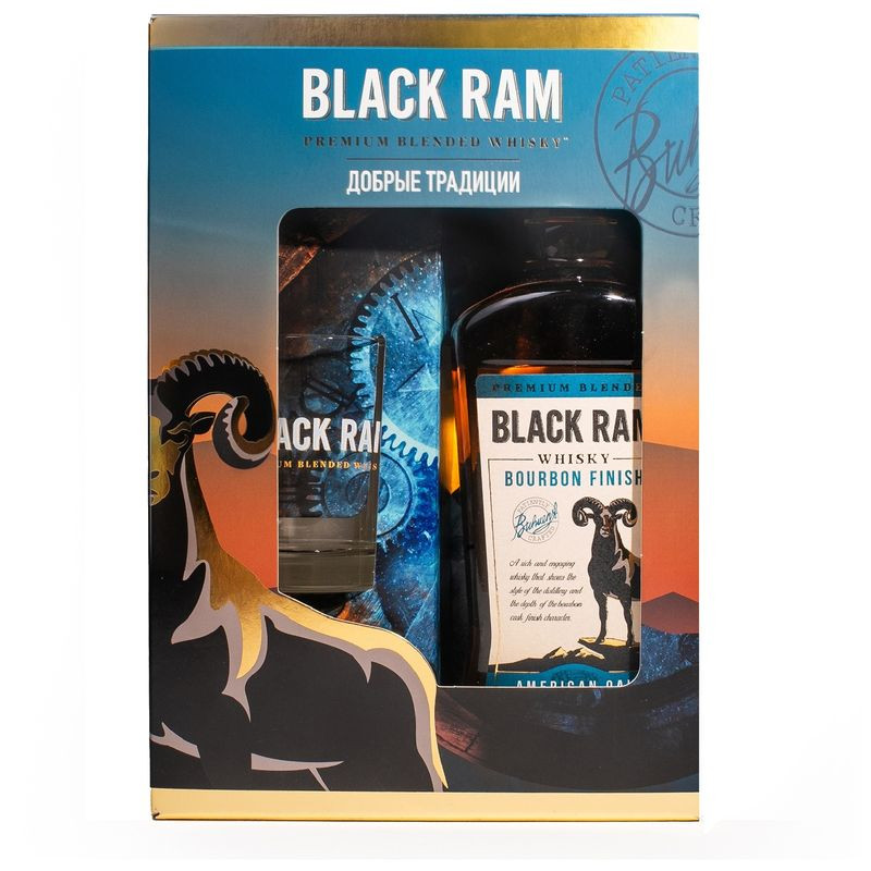 Изображение товара Виски Black Ram Bourbon finish 3 года 700 мл, Болгария, купаж, ваниль и карамель