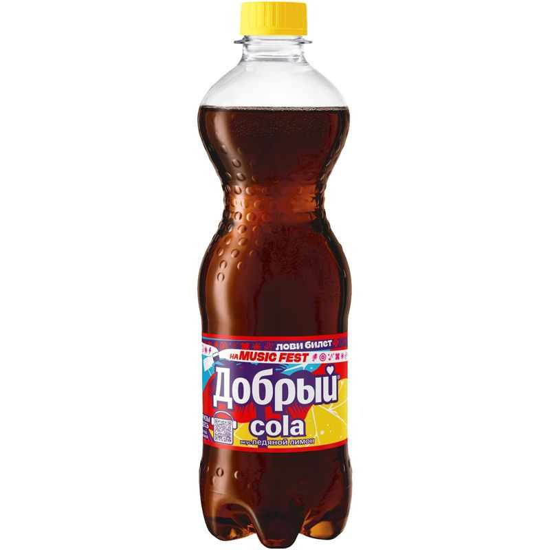 Изображение товара Газированный напиток Добрый Cola ледяной лимон 500мл - освежающий и бодрящий вкус