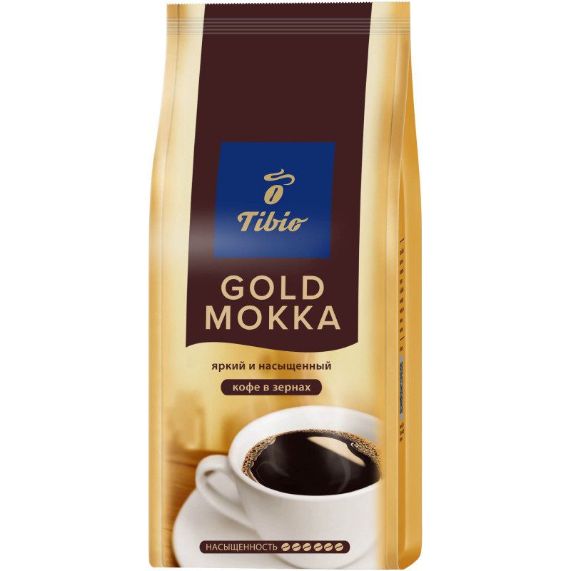 Изображение товара Кофе Tibio Gold Mokka натуральный жареный в зёрнах, 250г