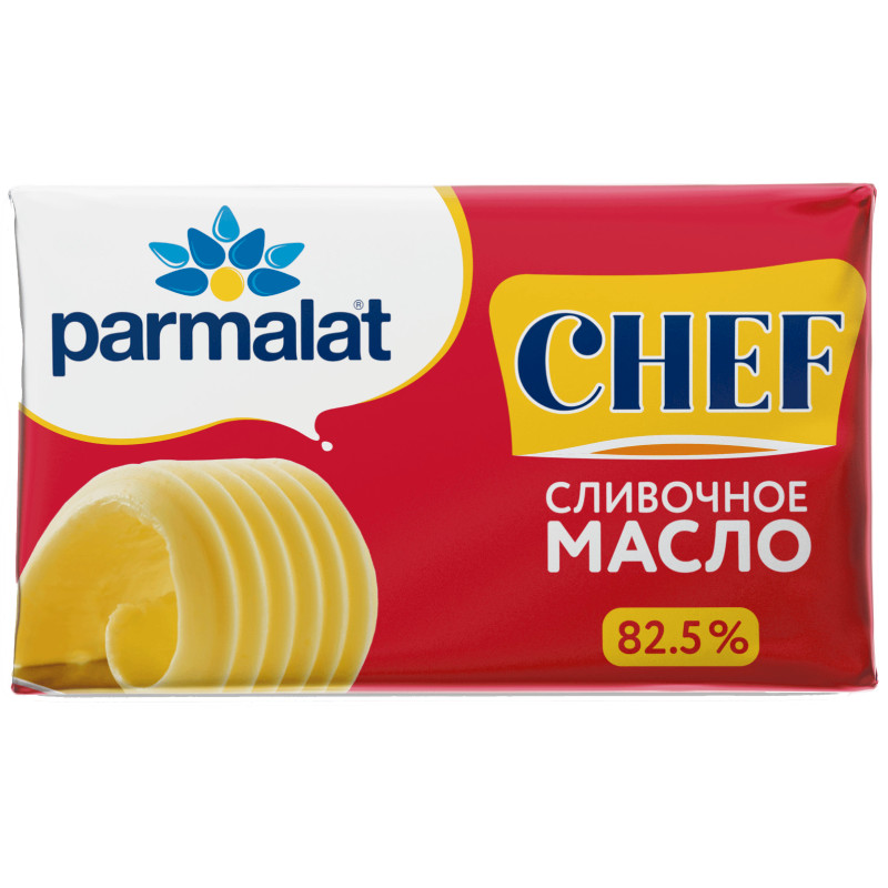 Изображение товара Масло сладкосливочное Parmalat Chef несолёное 82.5%, 180г