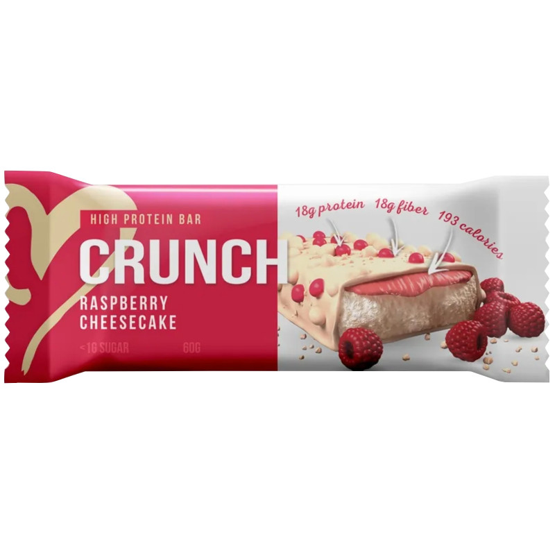 Изображение товара Батончик протеиновый BootyBar Crunch со вкусом малиновый чизкейк, 60г