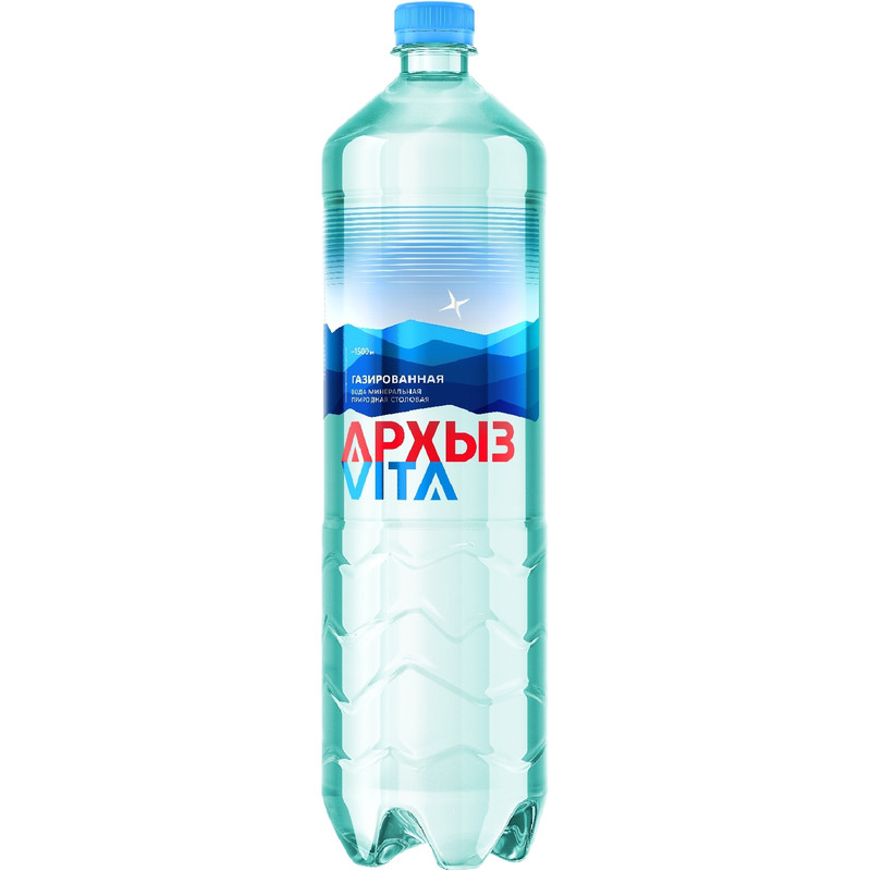 Изображение товара Вода Архыз Вита минеральная газированная, 1.5л