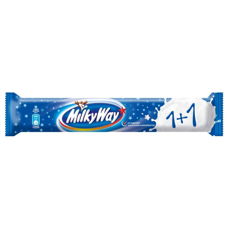 Изображение товара Батончик шоколадный Milky Way 1+1 с суфле, 2х26г