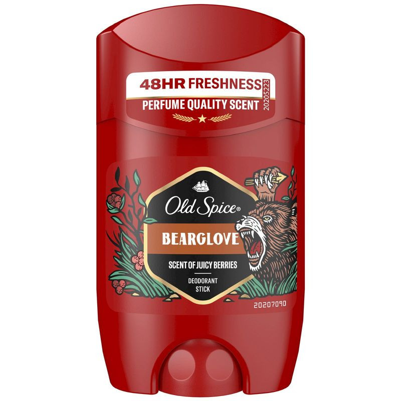 Изображение товара OLD SPICE Твердый дезодорант Bearglove 50мл - Надежная защита и свежесть