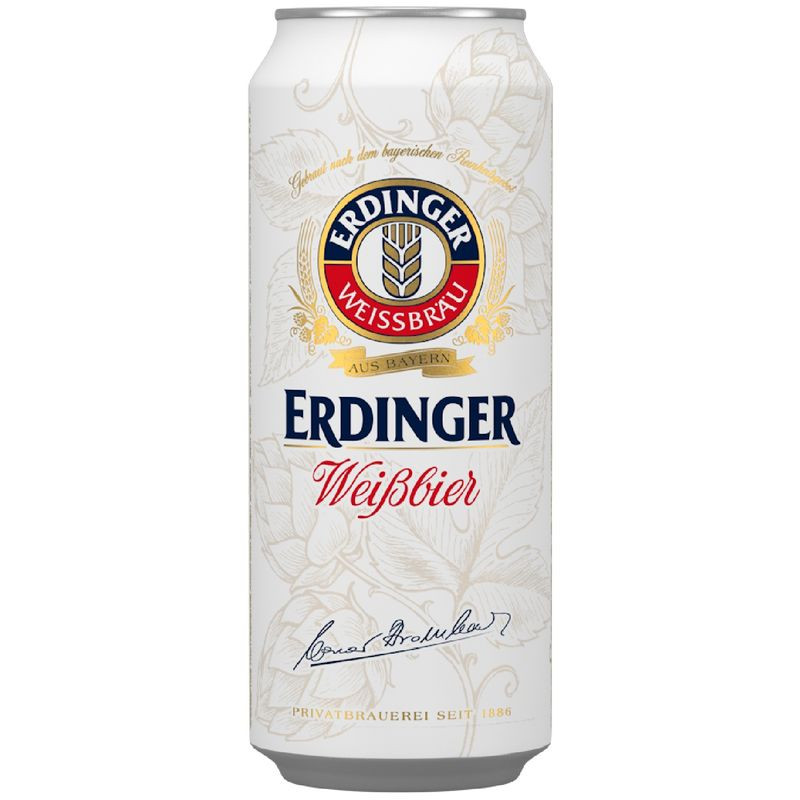 Изображение товара Erdinger Вайссбир светлое пиво 5. 3% 500 мл - традиционный немецкий светлый сорт
