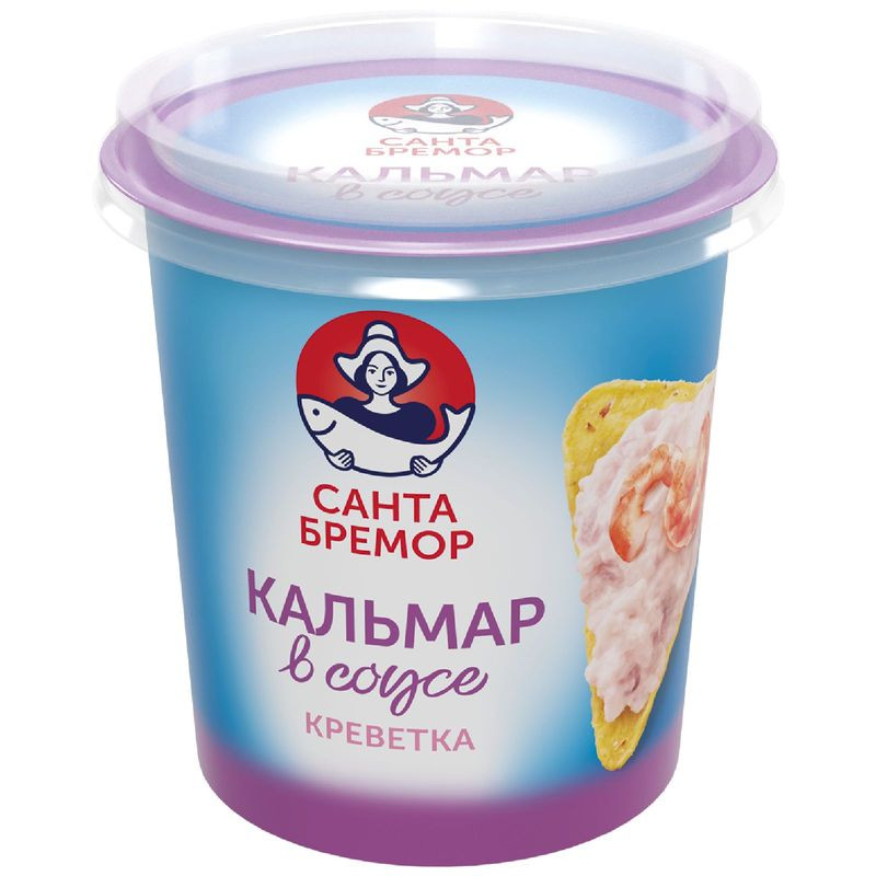 Изображение товара Паста Санта Бремор кальмар рубленый в сливочном соусе с креветкой 150г