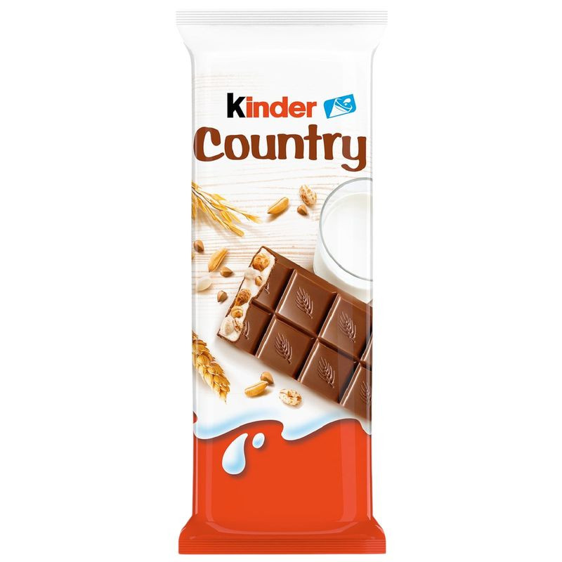 Изображение товара Шоколад молочный Kinder Chocolate Country со злаками 23.5г плитка Италия