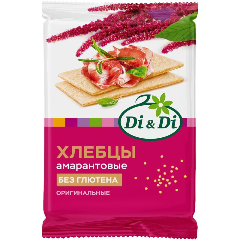 Изображение товара Хлебцы Di&Di амарантовые без глютена 100г полезный безглютеновый продукт