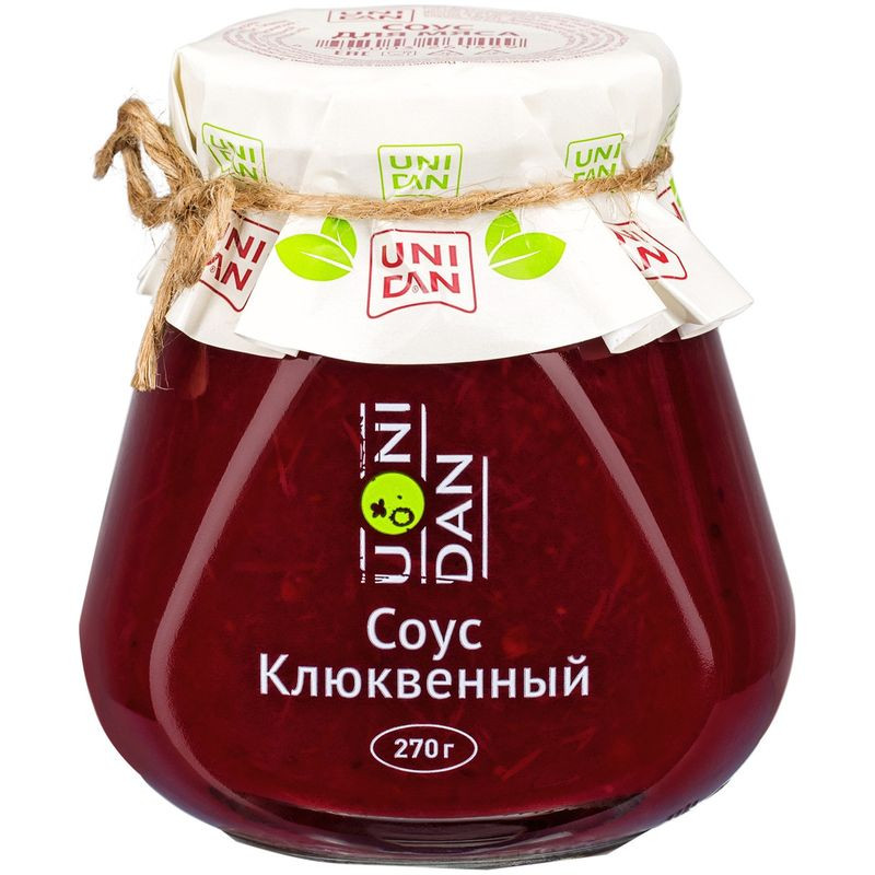 Изображение товара Соус клюквенный Uni Dan для вторых блюд 270мл ягоды ягодный кисло-сладкий