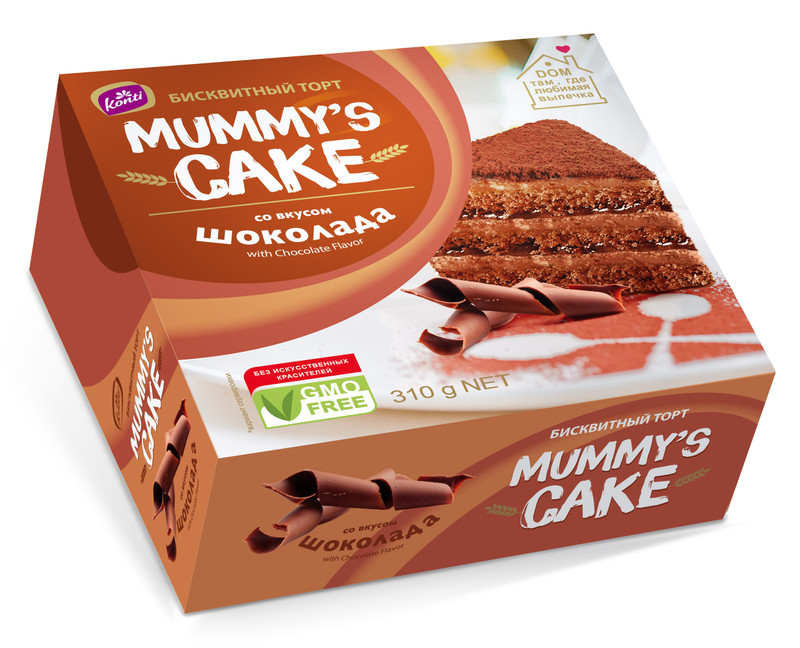 Изображение товара Торт Konti Mummy's cake со вкусом шоколада, 310г