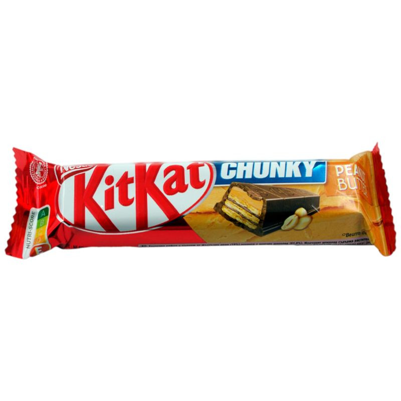 Изображение товара Батончик Nestle KitKat Chunky молочный шоколад с вафлей и арахисовым маслом 42 г