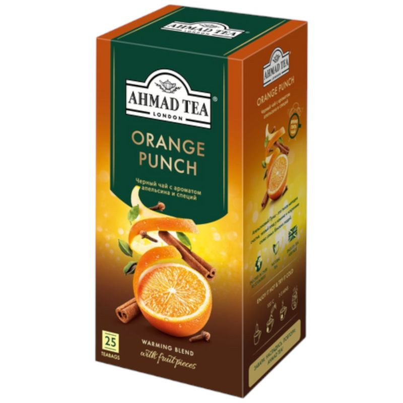 Изображение товара Чай Ahmad Tea Апельсиновый Пунш со специями, черный листовой, 45 г