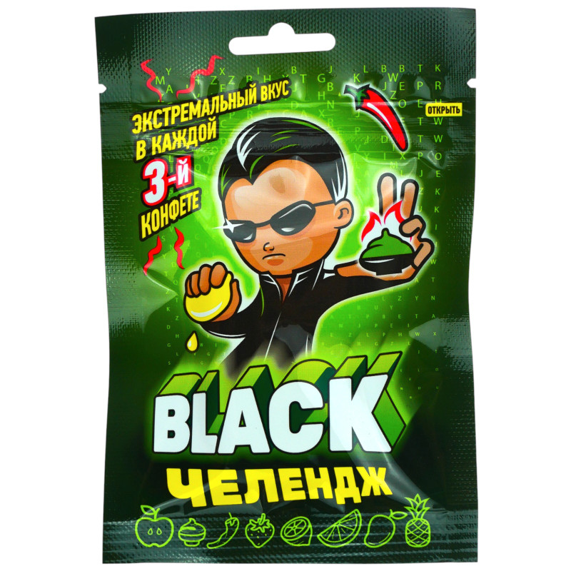 Изображение товара Конфеты Канди Клаб Black Челлендж жевательные, 15г