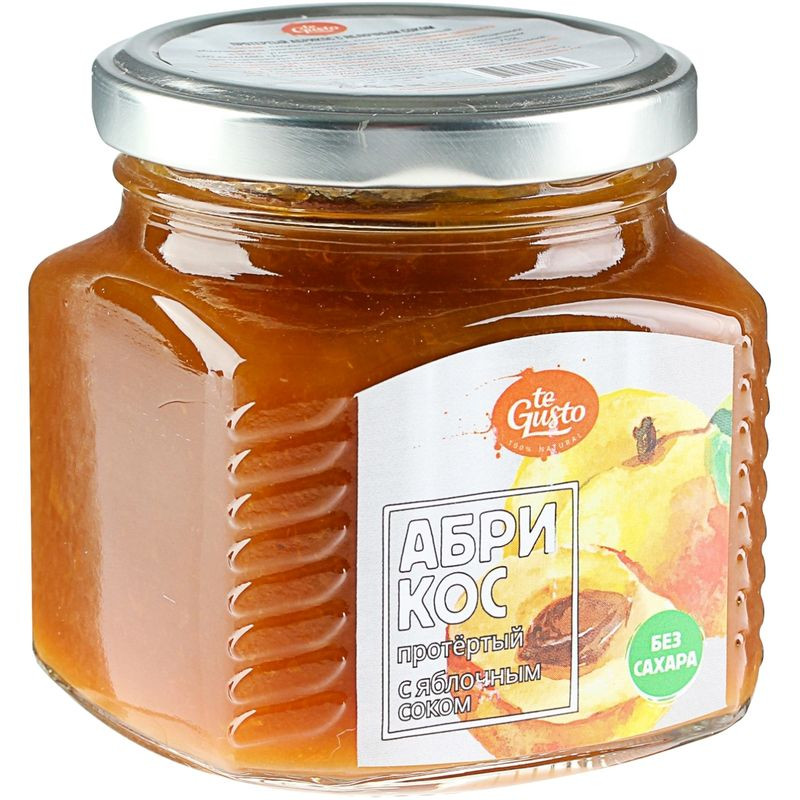 Изображение товара Абрикосовое пюре протертого с яблочным соком Te Gusto 300г натуральный продукт